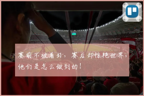 赛前不被看好，赛后却惊艳世界，他们是怎么做到的！